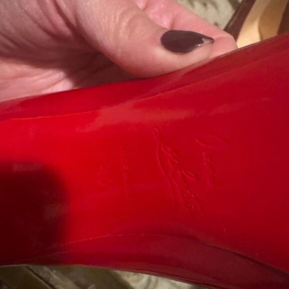 New Christian Louboutin Kate 100 Red Patent Heels w/ Receipt - Picture 4 of 11